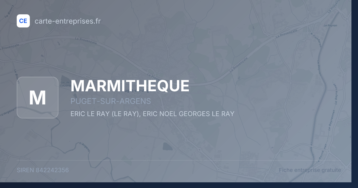 MARMITHEQUE — 842242356 — fiche entreprise