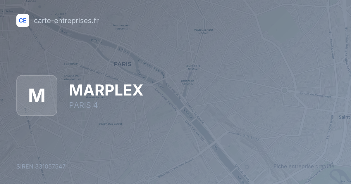 MARPLEX — 331057547 — fiche entreprise