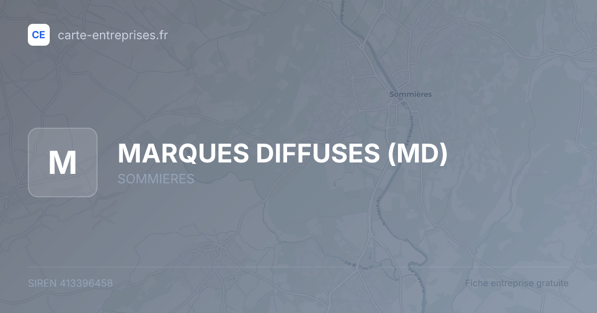 MARQUES DIFFUSES (MD) — 413396458 — fiche entreprise
