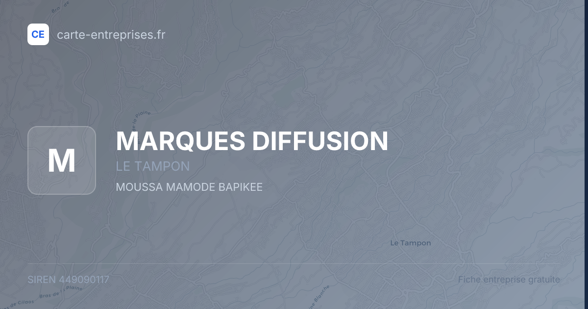 MARQUES DIFFUSION — 449090117 — fiche entreprise