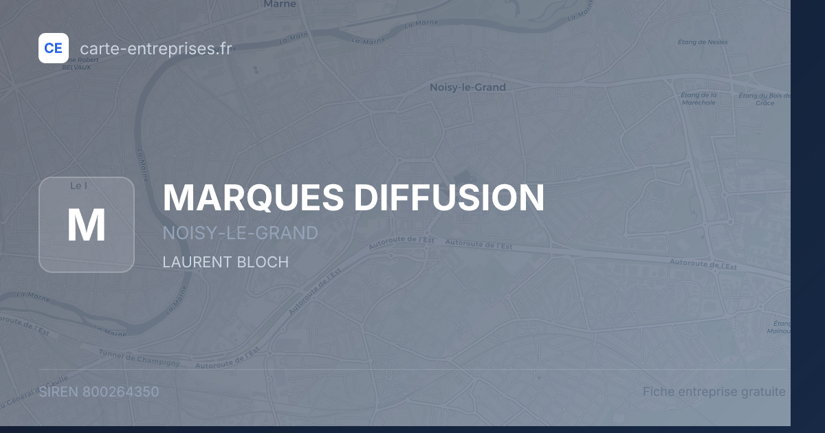 MARQUES DIFFUSION — 800264350 — fiche entreprise