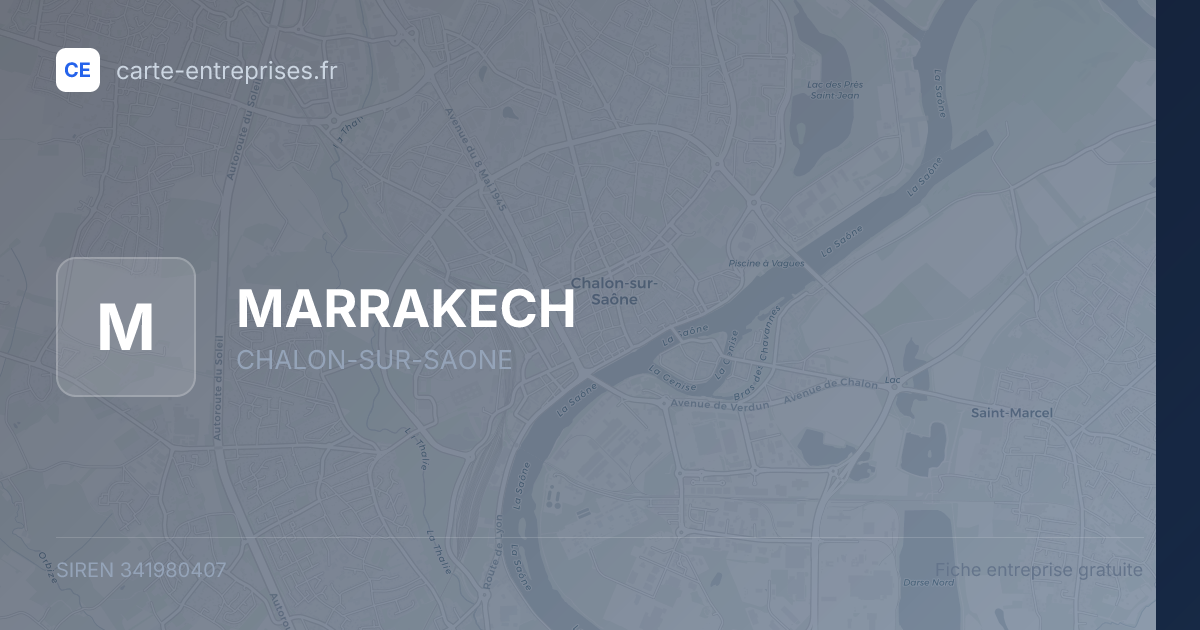 MARRAKECH — 341980407 — fiche entreprise