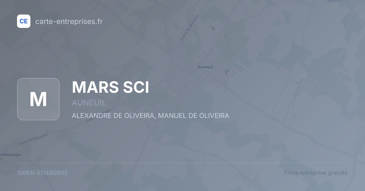 MARS SCI — 811490895 — fiche entreprise