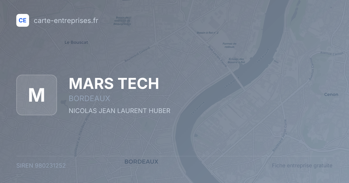 MARS TECH — 980231252 — fiche entreprise