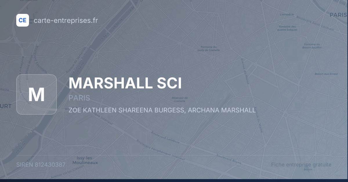 MARSHALL SCI — 812430387 — fiche entreprise