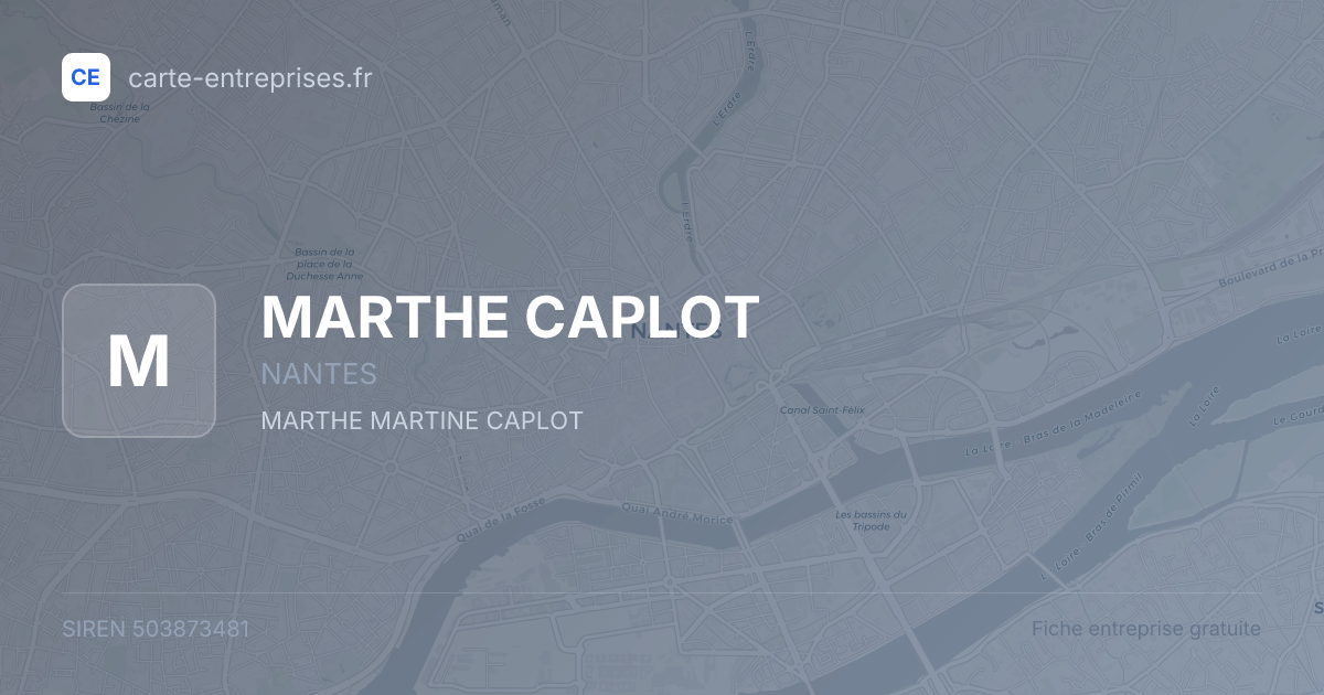 MARTHE CAPLOT — 503873481 — fiche entreprise