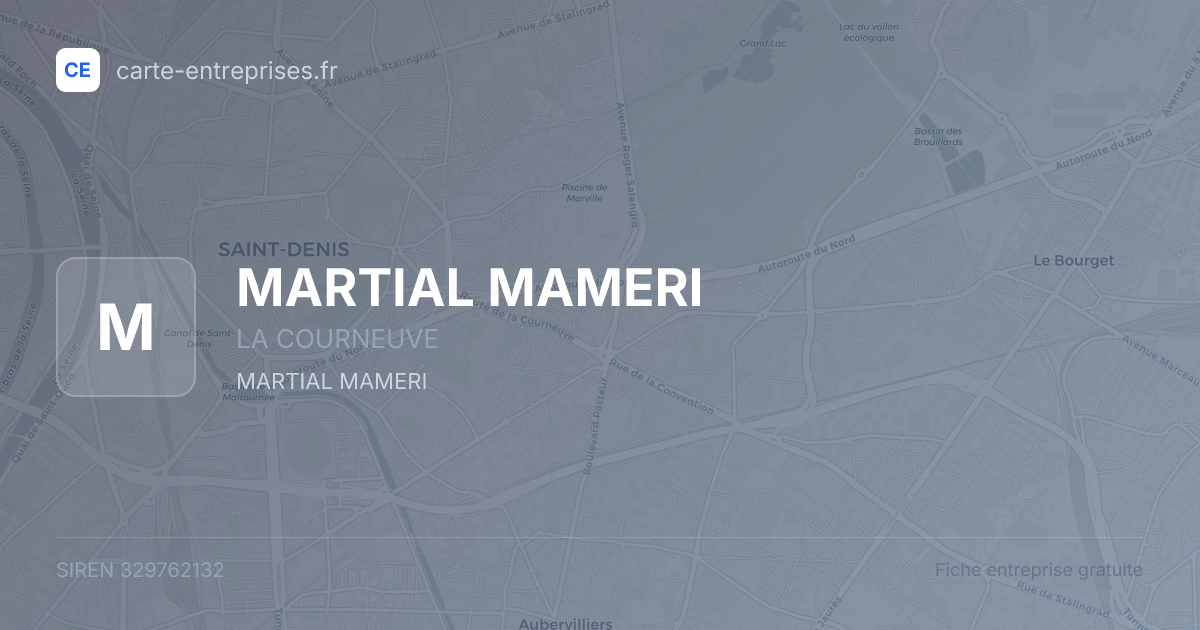 MARTIAL MAMERI — 329762132 — fiche entreprise
