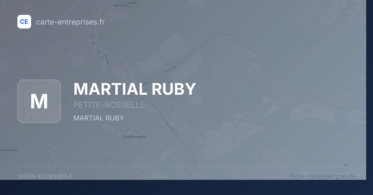 MARTIAL RUBY — 402858054 — fiche entreprise