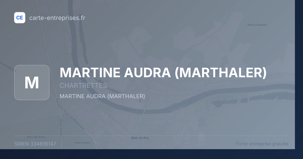 MARTINE AUDRA (MARTHALER) — 334816147 — fiche entreprise