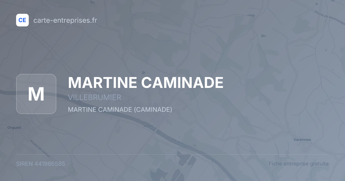 MARTINE CAMINADE — 441986585 — fiche entreprise