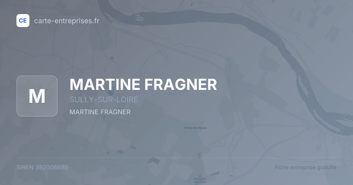 MARTINE FRAGNER — 392008686 — fiche entreprise