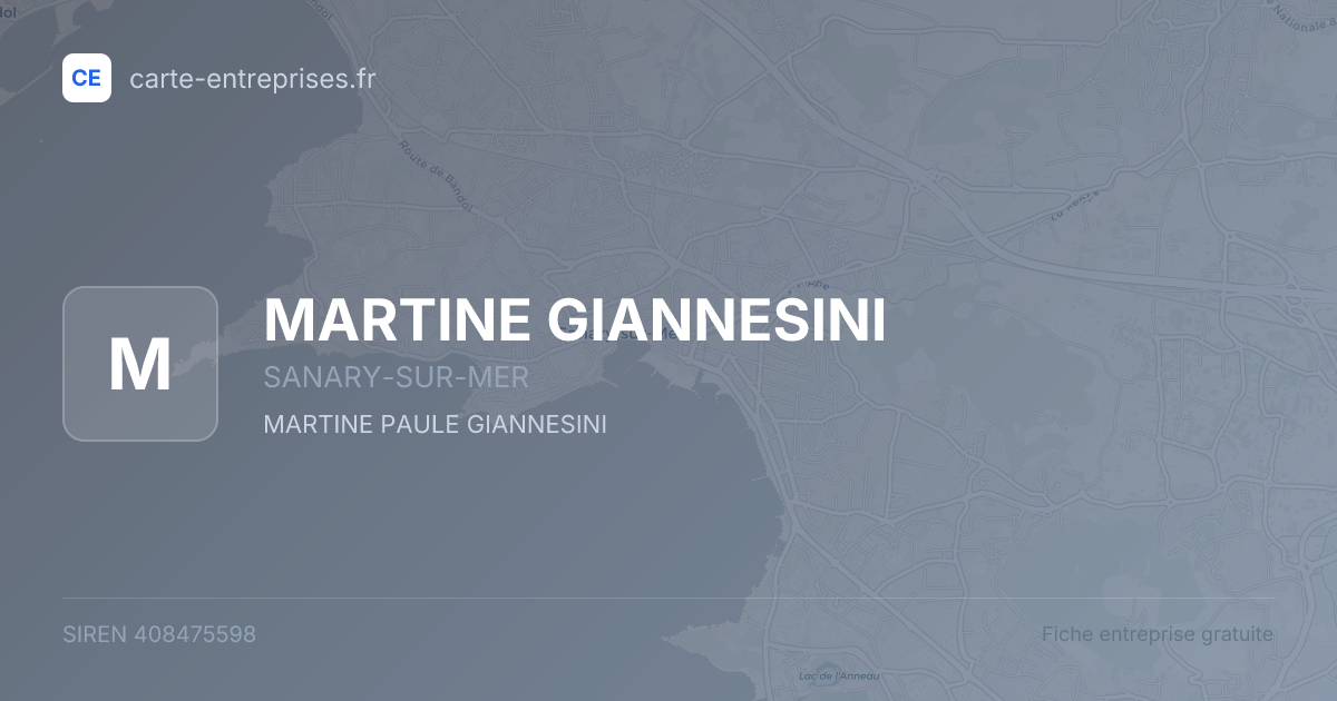 MARTINE GIANNESINI — 408475598 — fiche entreprise