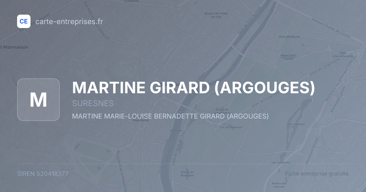 MARTINE GIRARD (ARGOUGES) — 520418377 — fiche entreprise