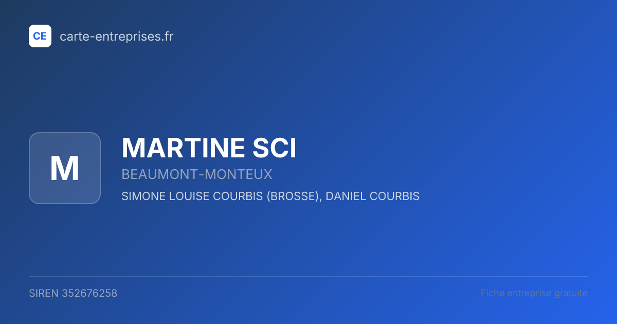 MARTINE SCI — 352676258 — fiche entreprise