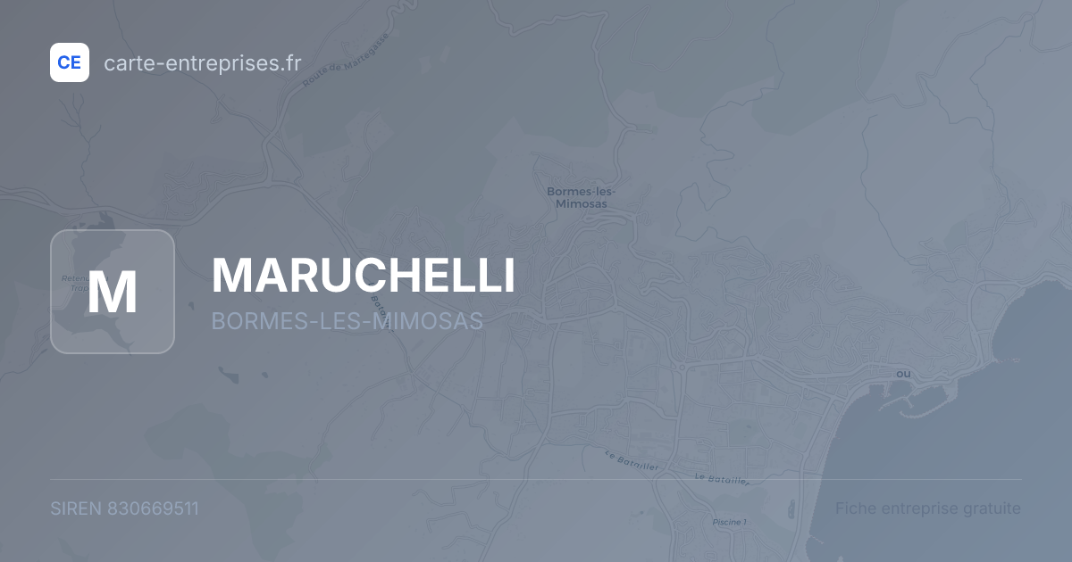 MARUCHELLI — 830669511 — fiche entreprise