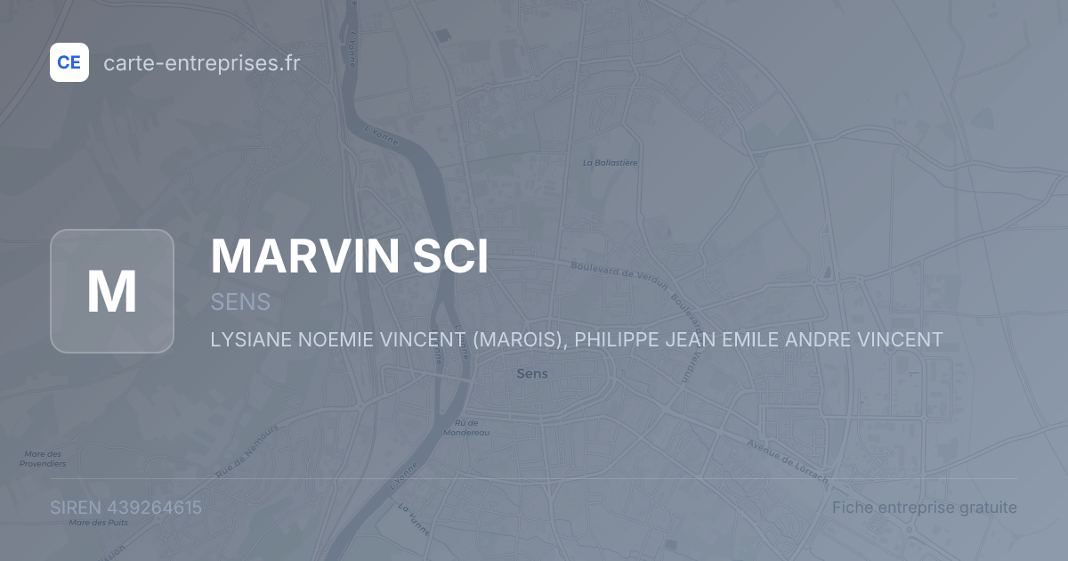MARVIN SCI — 439264615 — fiche entreprise