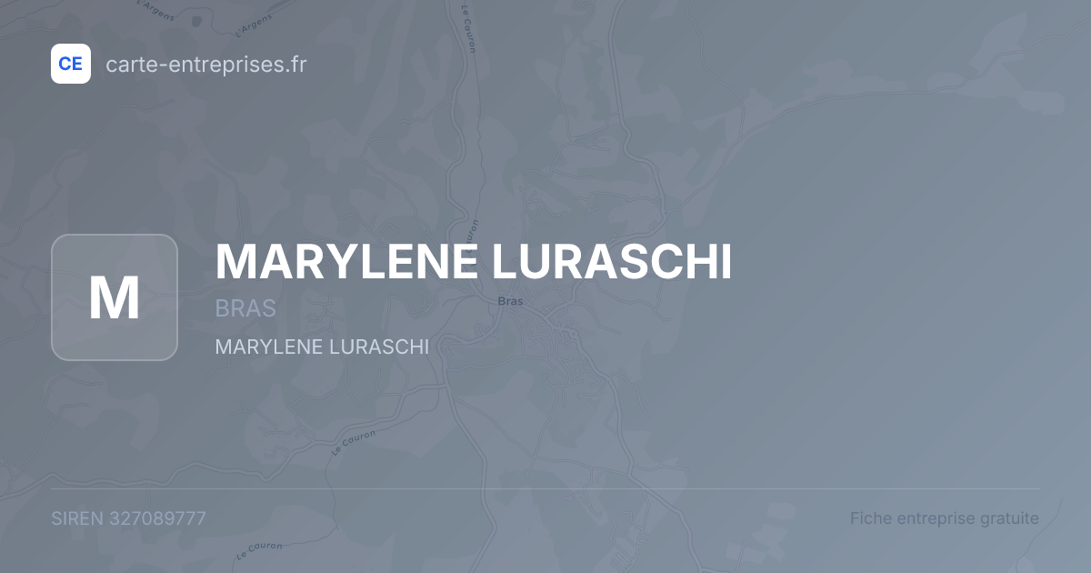 MARYLENE LURASCHI — 327089777 — fiche entreprise