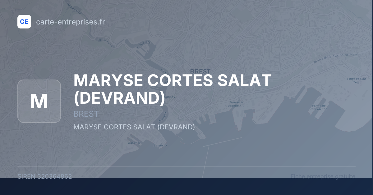 MARYSE CORTES SALAT (DEVRAND) — 320364862 — fiche entreprise