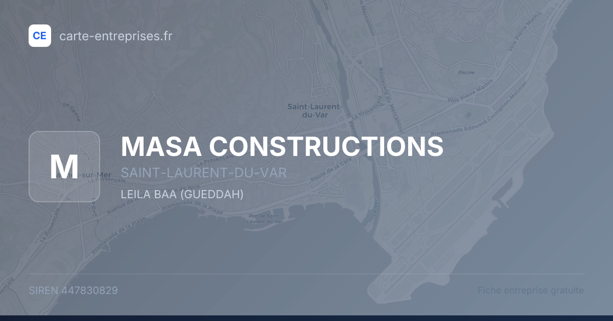 MASA CONSTRUCTIONS — 447830829 — fiche entreprise