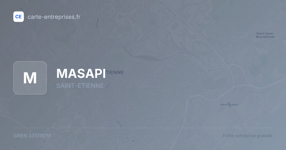 MASAPI — 331311019 — fiche entreprise