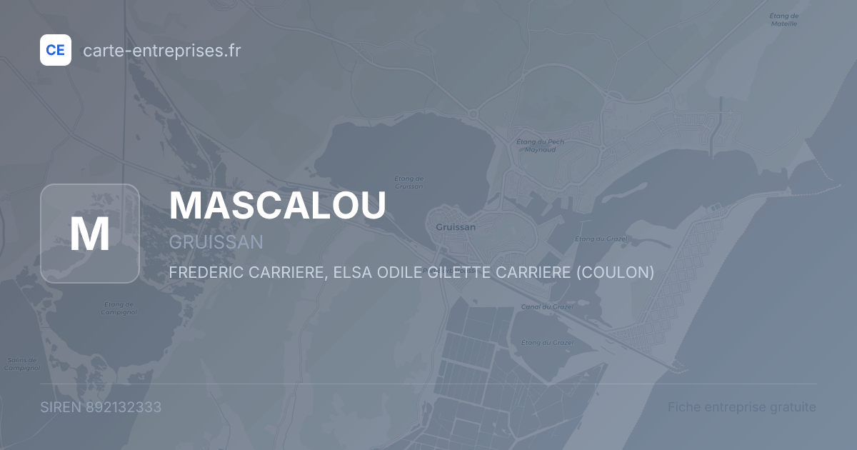 MASCALOU — 892132333 — fiche entreprise
