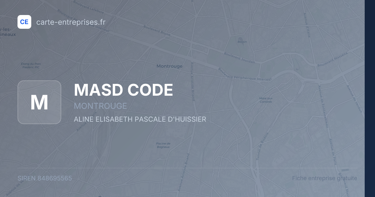 MASD CODE — 848695565 — fiche entreprise