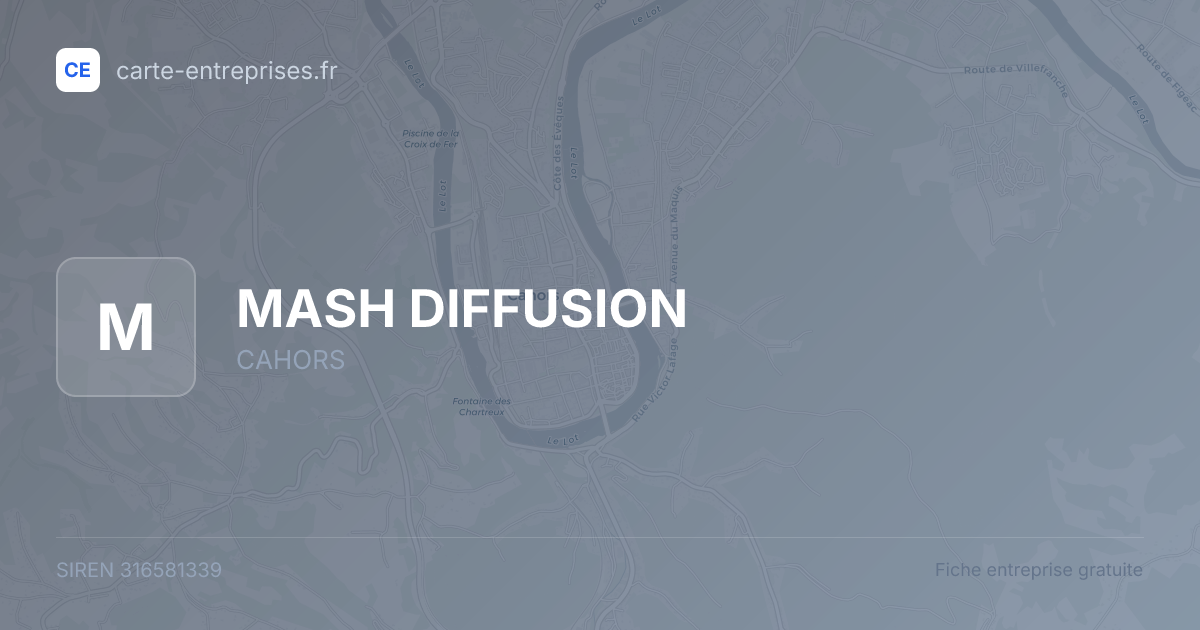 MASH DIFFUSION — 316581339 — fiche entreprise