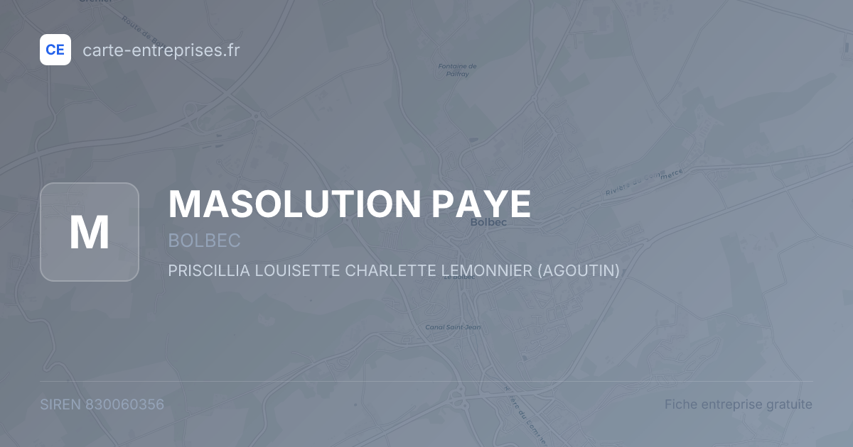 MASOLUTION PAYE — 830060356 — fiche entreprise
