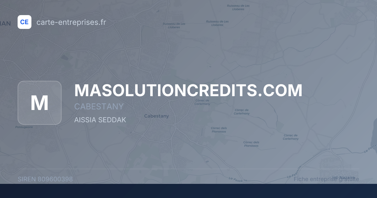 MASOLUTIONCREDITS.COM — 809600398 — fiche entreprise