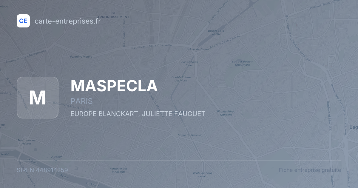 MASPECLA — 448914259 — fiche entreprise