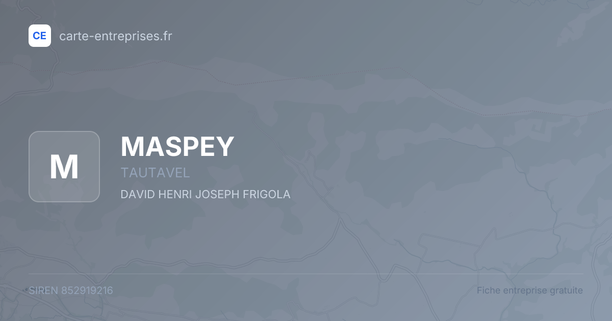 MASPEY — 852919216 — fiche entreprise