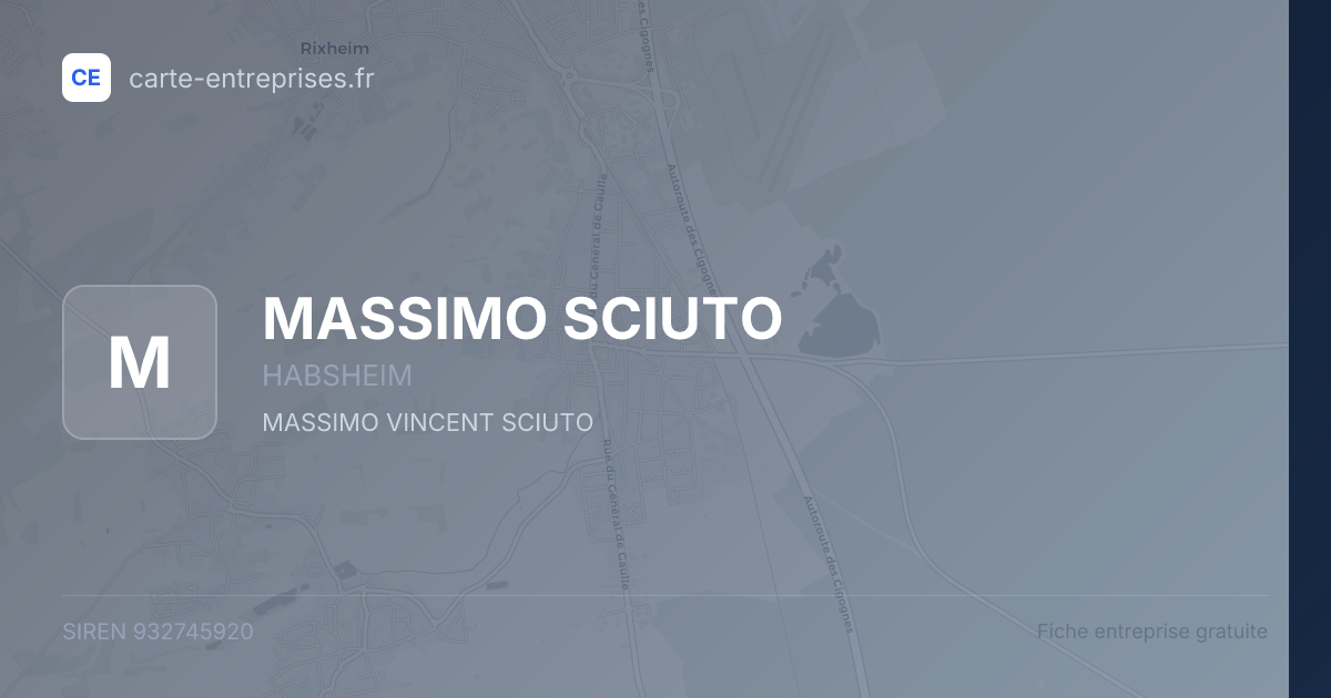 MASSIMO SCIUTO — 932745920 — fiche entreprise