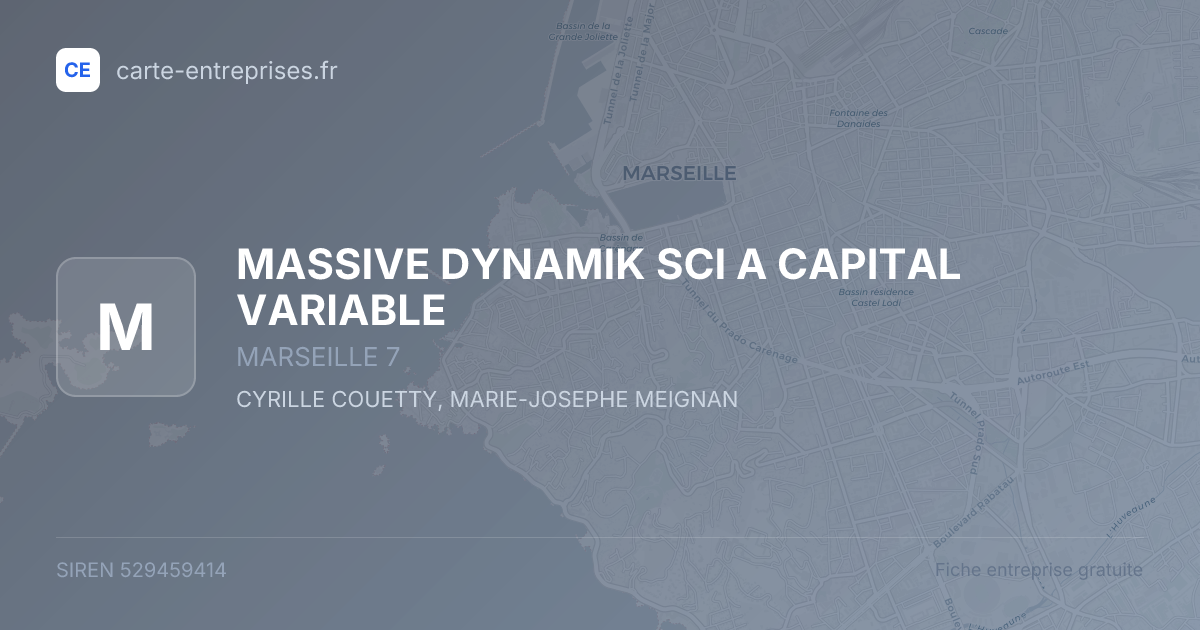 MASSIVE DYNAMIK SCI A CAPITAL VARIABLE — 529459414 — fiche entreprise