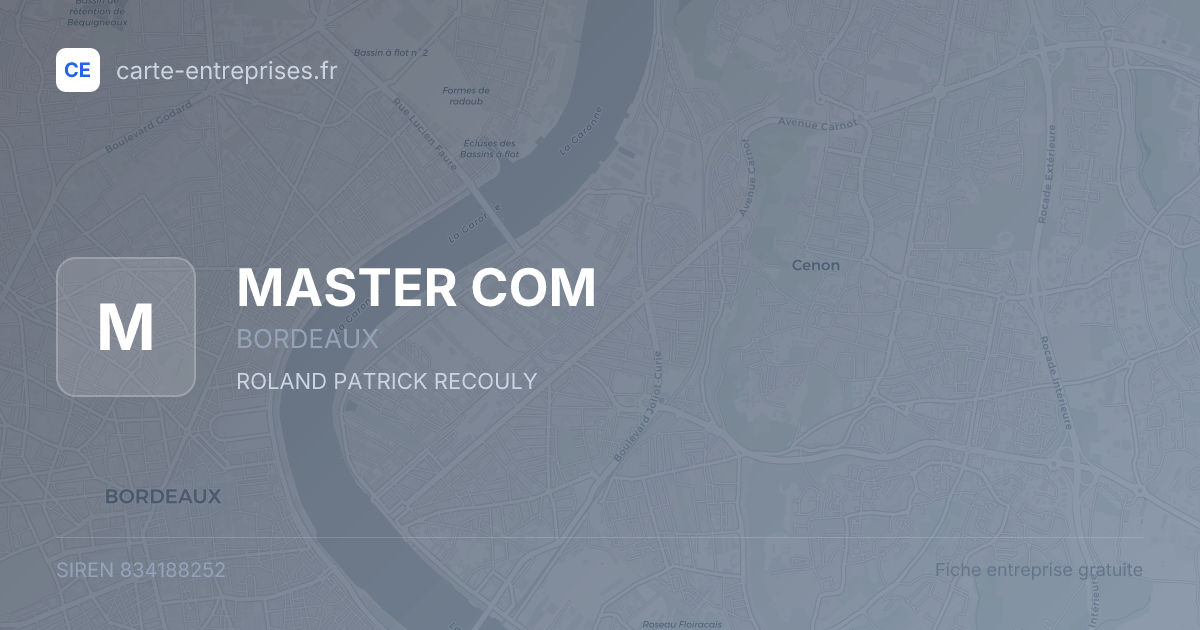 MASTER COM — 834188252 — fiche entreprise