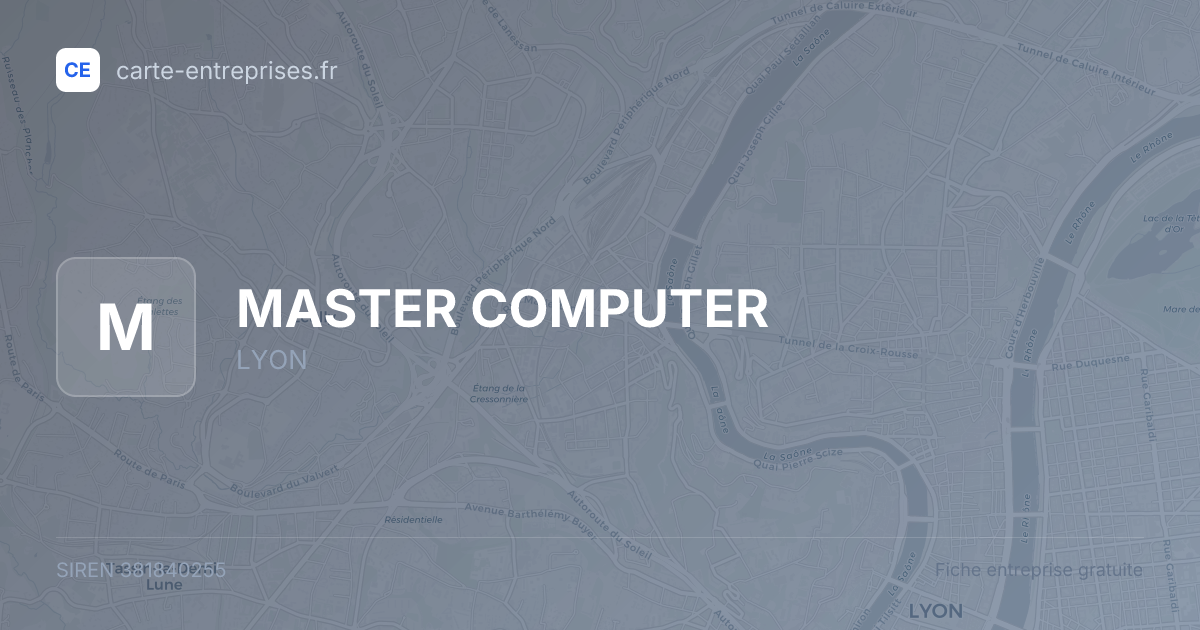 MASTER COMPUTER — 381840255 — fiche entreprise