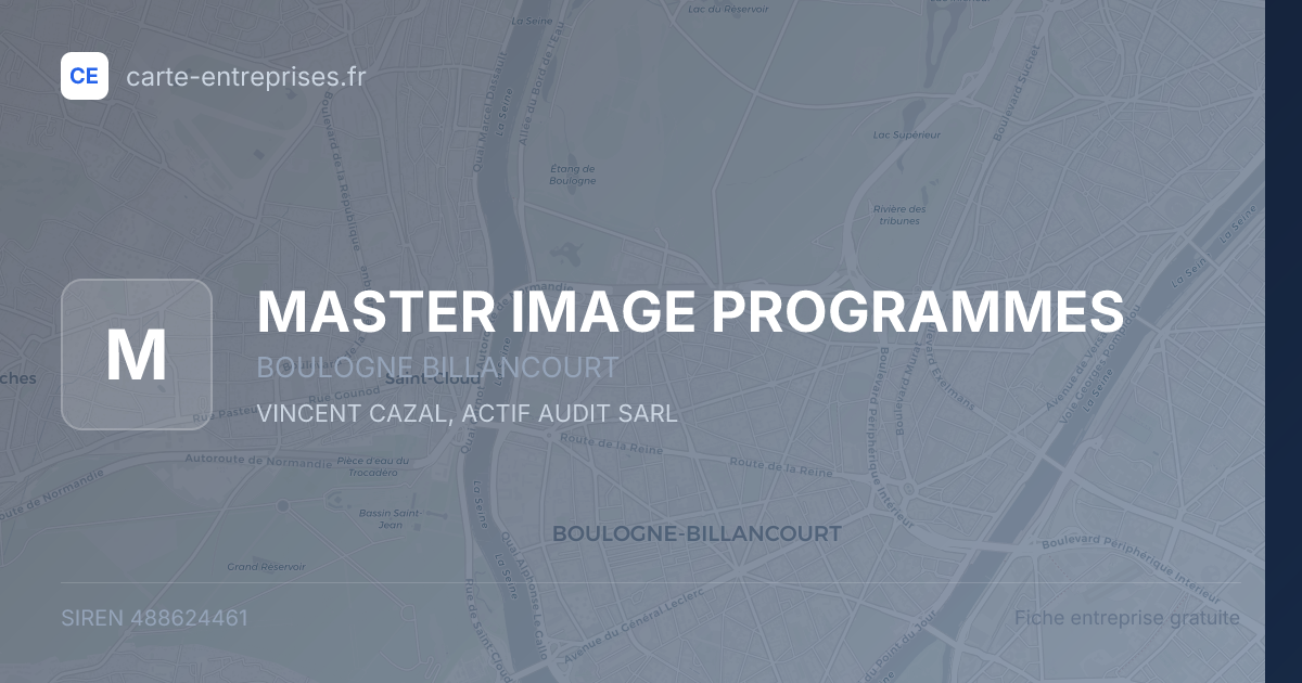MASTER IMAGE PROGRAMMES — 488624461 — fiche entreprise