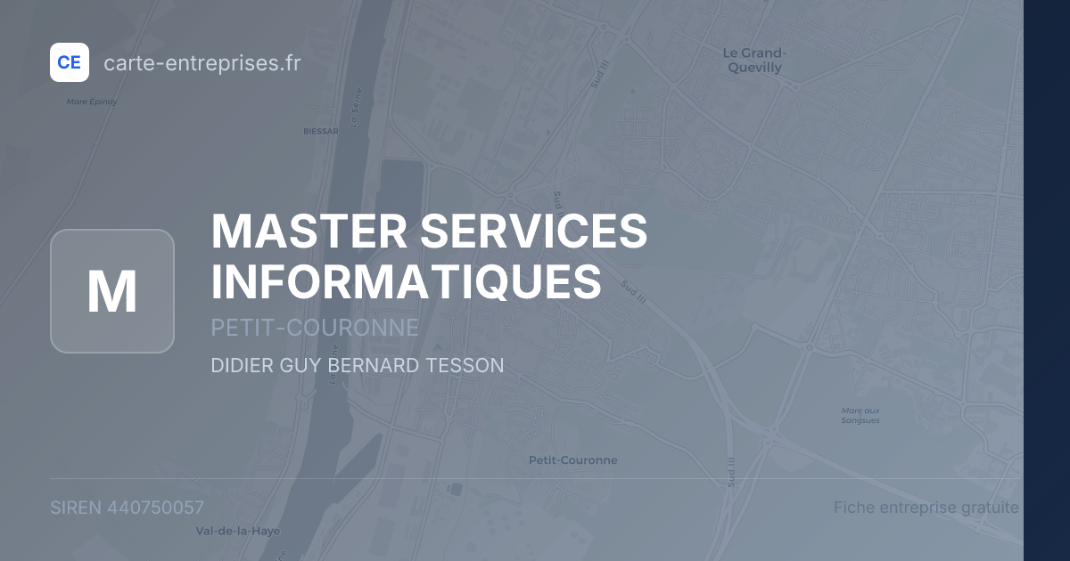 MASTER SERVICES INFORMATIQUES — 440750057 — fiche entreprise