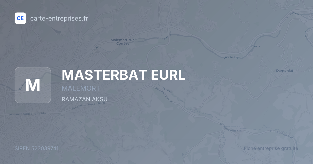 MASTERBAT EURL — 523039741 — fiche entreprise