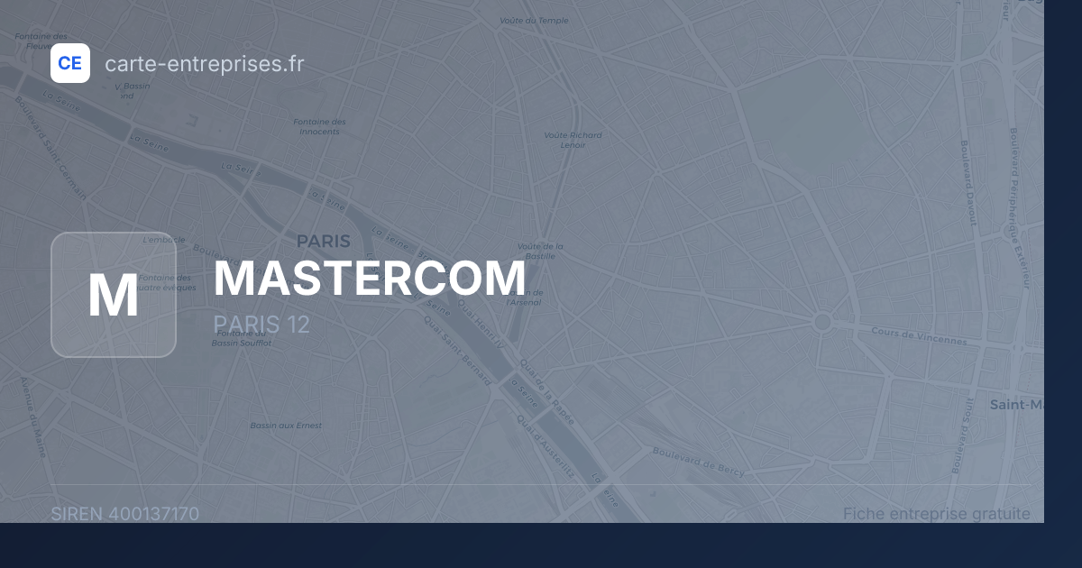 MASTERCOM — 400137170 — fiche entreprise