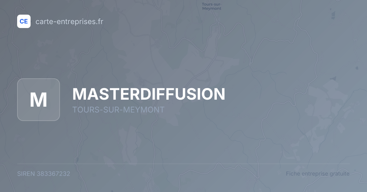 MASTERDIFFUSION — 383367232 — fiche entreprise