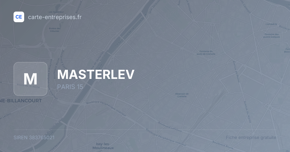 MASTERLEV — 383765021 — fiche entreprise