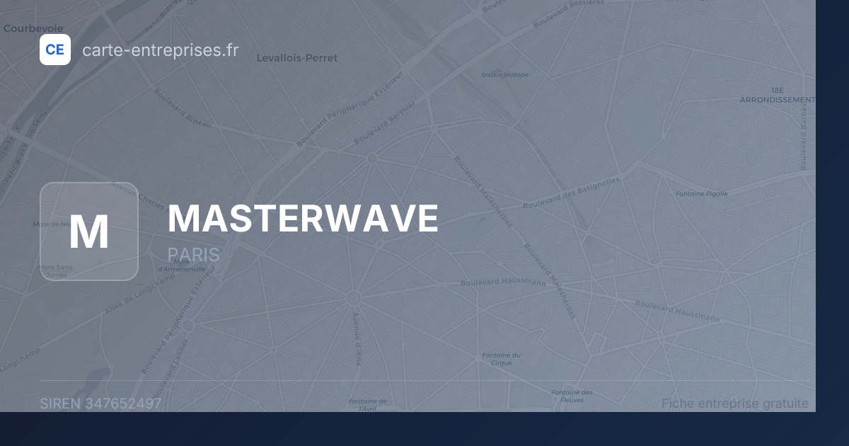 MASTERWAVE — 347652497 — fiche entreprise