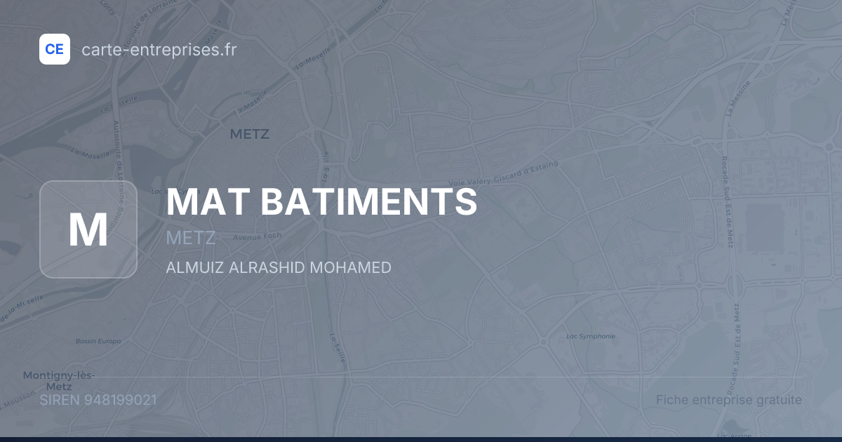 MAT BATIMENTS — 948199021 — fiche entreprise