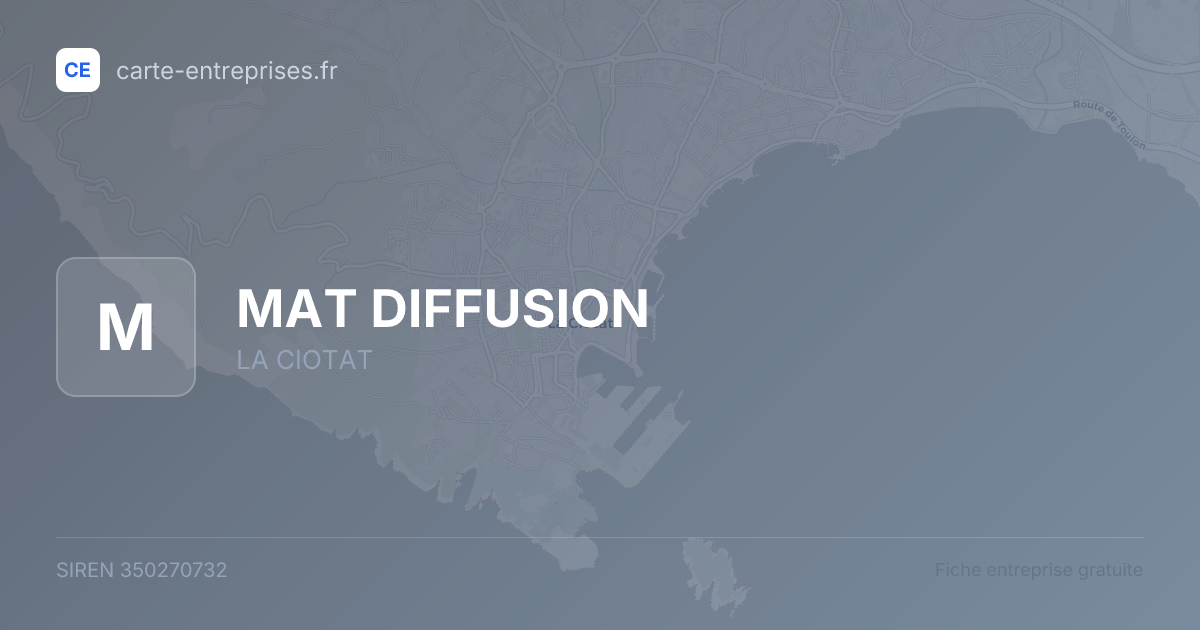 MAT DIFFUSION — 350270732 — fiche entreprise