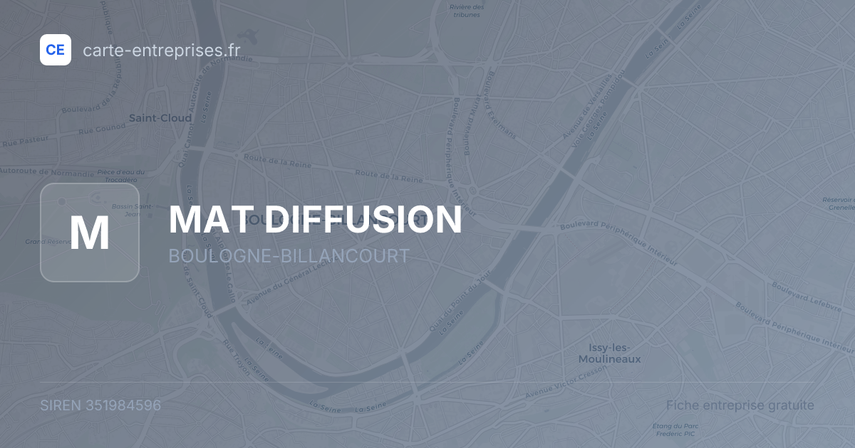 MAT DIFFUSION — 351984596 — fiche entreprise