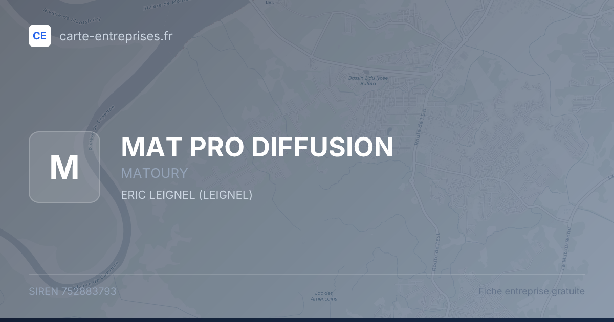 MAT PRO DIFFUSION — 752883793 — fiche entreprise
