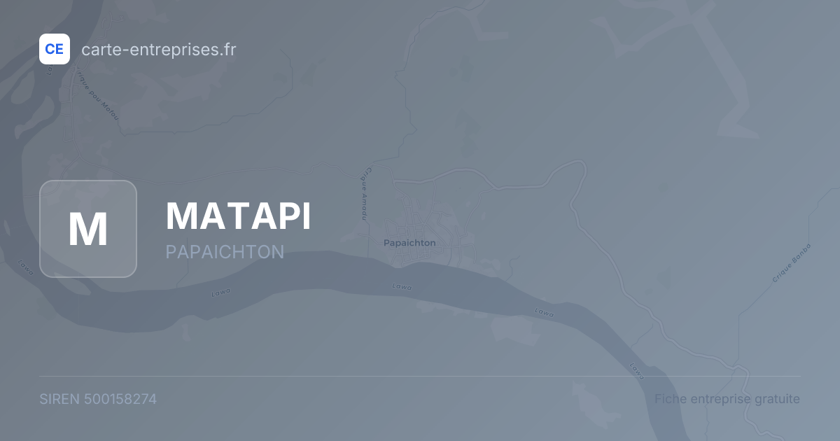 MATAPI — 500158274 — fiche entreprise