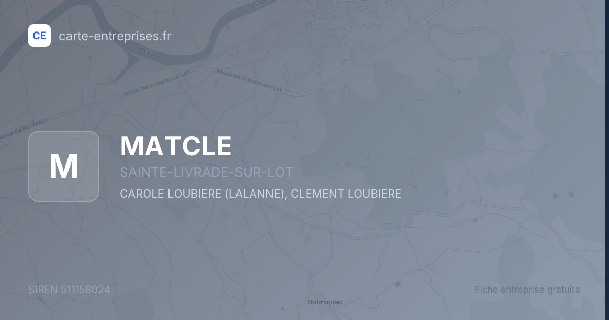 MATCLE — 511158024 — fiche entreprise