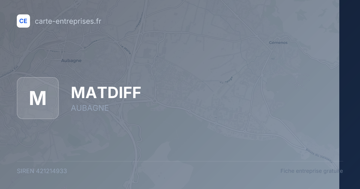 MATDIFF — 421214933 — fiche entreprise