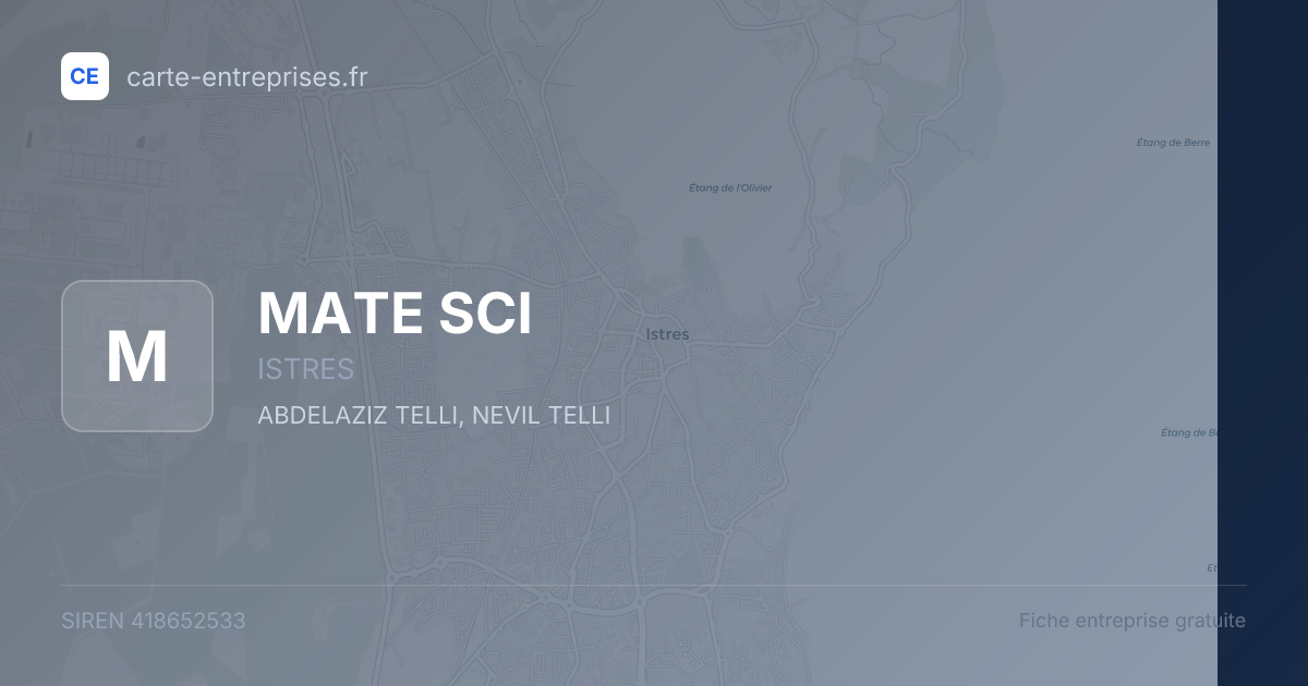 MATE SCI — 418652533 — fiche entreprise